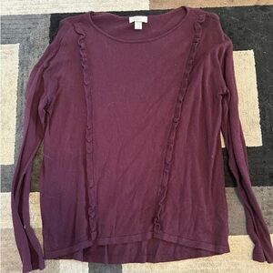 Loft wine colored thin sweater